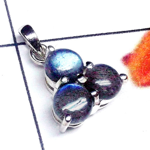Labradorite A - CSP971-925 Sterling Silver Lightweight Cut Gemstone Casting Pend Labradorite A - CSP971-925 Sterling Silver Lightweight Cut Gemstone Casting Pend