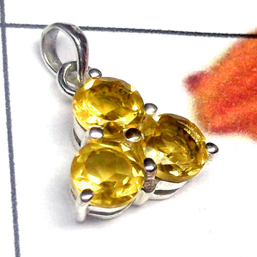 Citrine O - CSP971-925 Sterling Silver Lightweight Cut Gemstone Casting Pend Citrine O - CSP971-925 Sterling Silver Lightweight Cut Gemstone Casting Pend