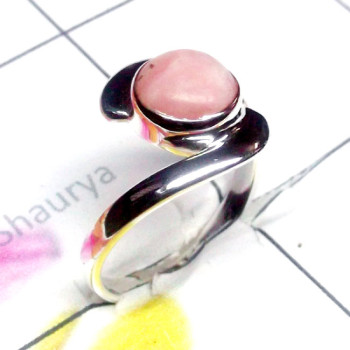 Rodochrosite B - PSR948-Single Gemstone Made in 925 Sterling Silver Plain Ring Rodochrosite B - PSR948-Single Gemstone Made in 925 Sterling Silver Plain Ring