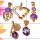 Mix cut Stones C - SVP933- Wholesale sterling silver Assorted gemstone & Design Ear