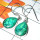 Tibet Turquoise O - SPE983-925 Silver Cabochon Plain setting Earrings