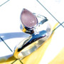 6x9mm Rose Quartz C - RBS991-Superior 925 Silver n Multi Gemstone Wholesale Baby Ring