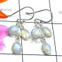 Rainbow Moonstone G - CMJ933-Blue Fire gems silver Earring wholesale