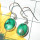 Tibet Turquoise A - SPE982- Plain setting silver Earrings wholesale