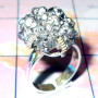 Silver Titanium Drusy F - SPR985- Classical Design Prong Setting Rings
