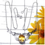 Citrine O - SDN971-Cut n Cab Gemstone 925 Sterling Silver Necklace