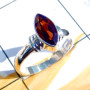 5x10mm Garnet B - RBS989-Superior 925 Silver Small Size Baby Trendy Ring