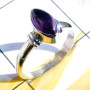 5x10mm Amethyst D - RBS989-Superior 925 Silver Small Size Baby Trendy Ring