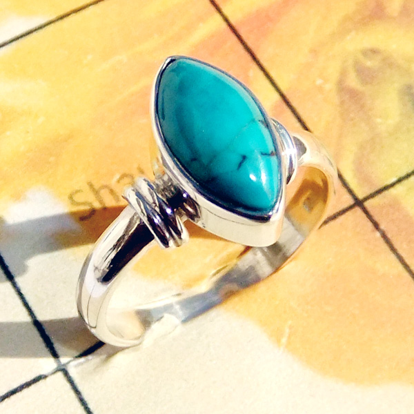 5x10mm Blue Turquoise E - RBS989-Superior 925 Silver Small Size Baby Trendy Ring 5x10mm Blue Turquoise E - RBS989-Superior 925 Silver Small Size Baby Trendy Ring