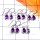 Amethyst C - CES978-925 Sterling Silver 5Pair Cut Amethyst Lightweight Castin