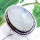 Rainbow A - SDR907-Exclusive 925 Silver Cab Rainbow Designer Ring