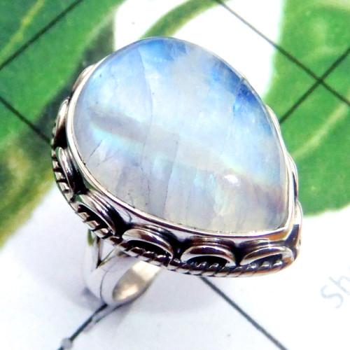Rainbow D - SDR907-Exclusive 925 Silver Cab Rainbow Designer Ring