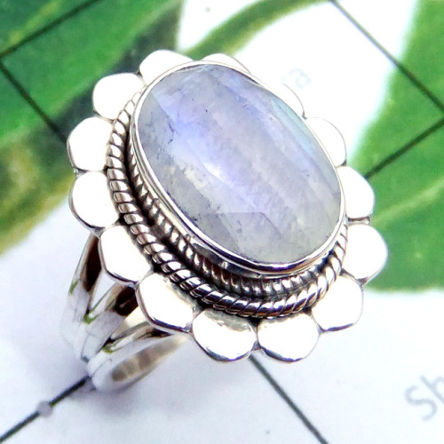 Rainbow F - SDR907-Exclusive 925 Silver Cab Rainbow Designer Ring