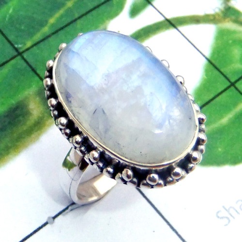 Rainbow G - SDR907-Exclusive 925 Silver Cab Rainbow Designer Ring