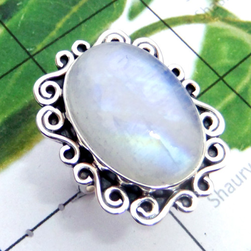 Rainbow H - SDR907-Exclusive 925 Silver Cab Rainbow Designer Ring