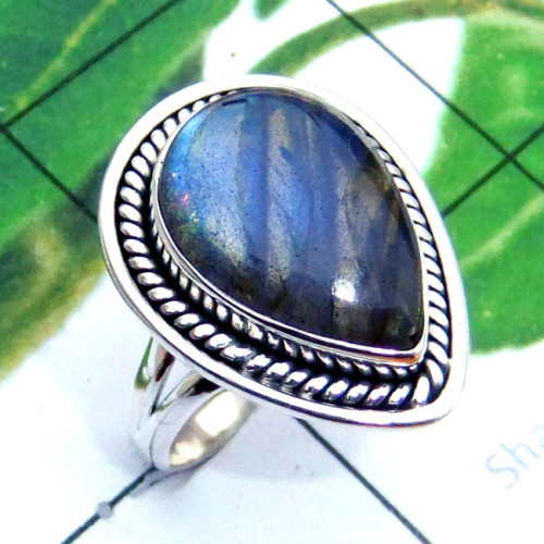 Labradorite A - SDR901-Cab Labradorite 925 Sterling Silver Trendy Wholesale Ring