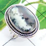 Dendritic Agate A - SDR898-Dendritic Agate 925 Exclusive Silver Wholesale Ring