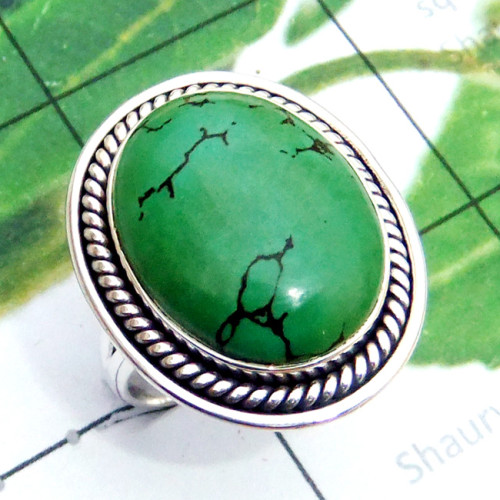 Tibet Turquoise D - SDR897-Tibet Turquoise 925 Superior Silver Designer Ring