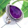 Amethyst D - SDR896-Cab Amethyst Gemstone 925 Silver Designer Trendy Ring