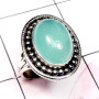 Chalcedony E - SDR891-Cab Chalcedony 925 Sterling Silver Stunning Ring