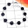 Black Onyx A - SBB961-Superior 925 Silver Multi Cab Gemstone Bejal Bracelet