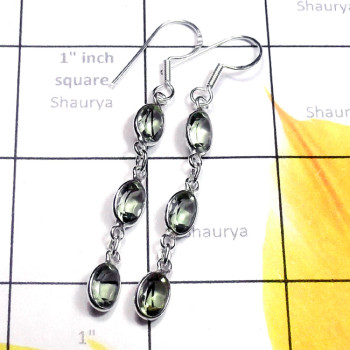 Green Amethyst O - BZE975-Fabulous Designer Handmade Bezel Earrings 925 Sterling Si Green Amethyst O - BZE975-Fabulous Designer Handmade Bezel Earrings 925 Sterling Si