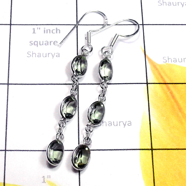Green Amethyst O - BZE975-Fabulous Designer Handmade Bezel Earrings 925 Sterling Si Green Amethyst O - BZE975-Fabulous Designer Handmade Bezel Earrings 925 Sterling Si