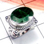 Amerald Corundum A - SCR916-New Design Cut Gemstone 925 Silver Casting Ring