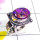 Purple Copper Turquoise H - SCR916-New Design Cut Gemstone 925 Silver Casting Ring