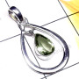 Green Amethyst O - ISP900-Exclusive 925 Sterling Silver Multi Cut Gemstone Pendant