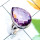 Amethyst A - PSR941-925 Sterling Silver Multi Gemstone Plain Ring