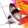Fluorite C - PSR941-925 Sterling Silver Multi Gemstone Plain Ring