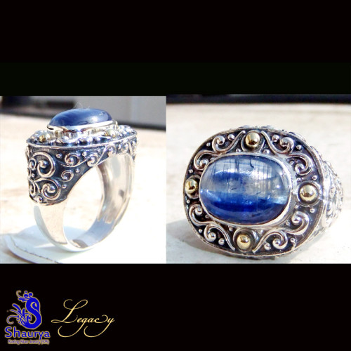Kynite A - FBJ997-925 Silver Oxidised Two Tone Filigree Bali Ring Kynite A - FBJ997-925 Silver Oxidised Two Tone Filigree Bali Ring