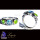 Blue Topaz n Peridot D - FBJ996-925 Sterling Silver n Cut Gemstone Filigree Bali Ring