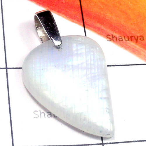 Rainbow D - SDP902-Cab Rainbow Gemstone 925 Silver Drilled Pendant