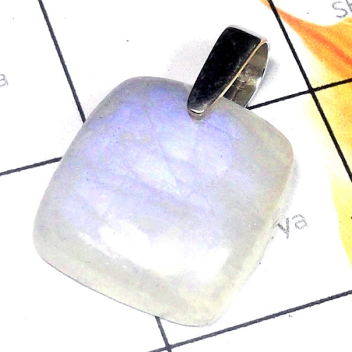 Rainbow H - SDP902-Cab Rainbow Gemstone 925 Silver Drilled Pendant
