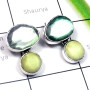 Mix Cut & Cab D - SSE981-Multi Cut n Cab Gemstone 925 Plain Silver Stud Earring