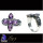 Amethyst B - FBJ995-925 Sterling Silver Cut Gemstone Filigree Bali Jewelry