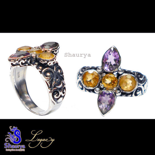 Multi Cut Gemstone F - FBJ995-925 Sterling Silver Cut Gemstone Filigree Bali Jewelry Multi Cut Gemstone F - FBJ995-925 Sterling Silver Cut Gemstone Filigree Bali Jewelry