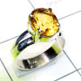 Citrine O - SPR983-Cut n Cab Gemstone Made in 925 Silver Prong Setting Ring