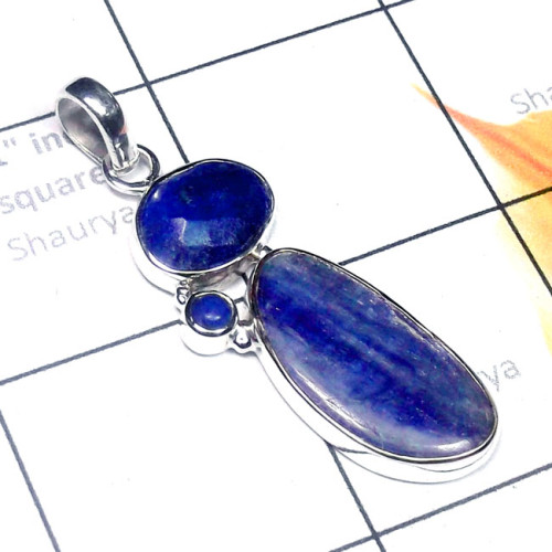 Kynite B - ISP898-Cut Gemstone 925 Plain Silver Stunning Pendant Kynite B - ISP898-Cut Gemstone 925 Plain Silver Stunning Pendant