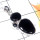Black onyx G - ISP898-Cut Gemstone 925 Plain Silver Stunning Pendant