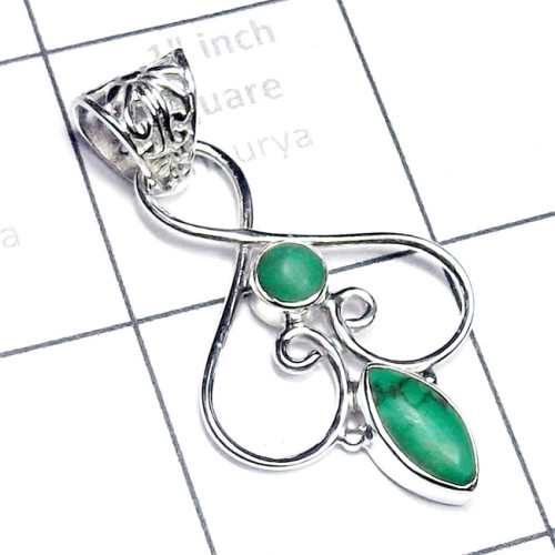 Tibet Turquoise B - SD816-Superior 925 Sterling Silver Cut n Cab Gemstone Designer P
