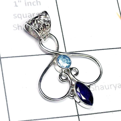 Iolite H - SD816-Superior 925 Sterling Silver Cut n Cab Gemstone Designer P
