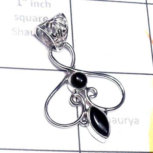 Black Onyx I - SD816-Superior 925 Sterling Silver Cut n Cab Gemstone Designer P