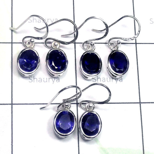 Iolite C - CES970-Superior 925 Sterling Silver Cut Gemstone Wholesale Casti