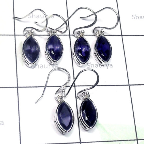 Iolite E - CES970-Superior 925 Sterling Silver Cut Gemstone Wholesale Casti