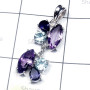 Multi Cut Gemstone A - SCS991-Multi Cut Gemstone 925 Sterling Silver Fancy Set