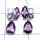 Multi Cut Gemstone D - SCS991-Multi Cut Gemstone 925 Sterling Silver Fancy Set