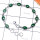 Malachite B - SBB960-925 Sterling Silver Cab Gemstone Bejal Bracelet